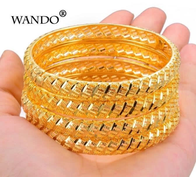 Premium Quality Kara Bangles Set of 2 Alloy